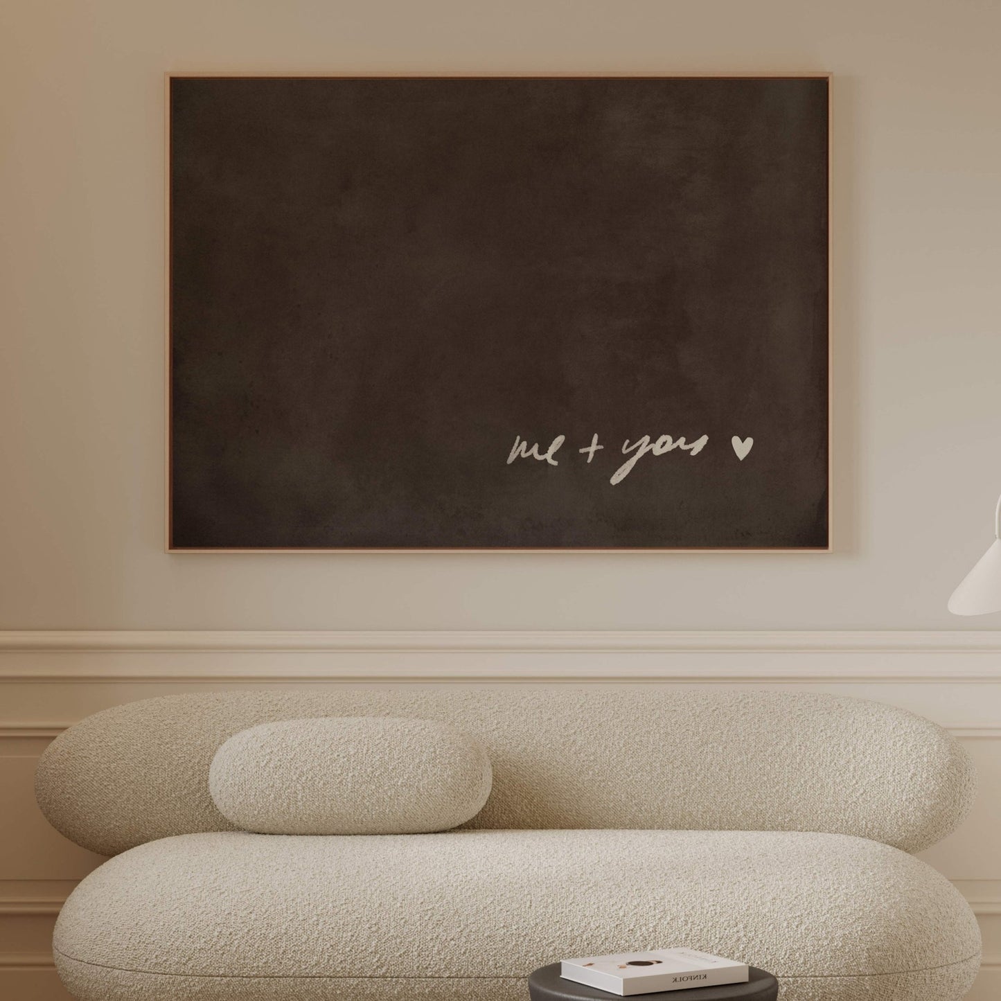 Me and You Framed Canvas - Espresso / Horizontal - AureousHome