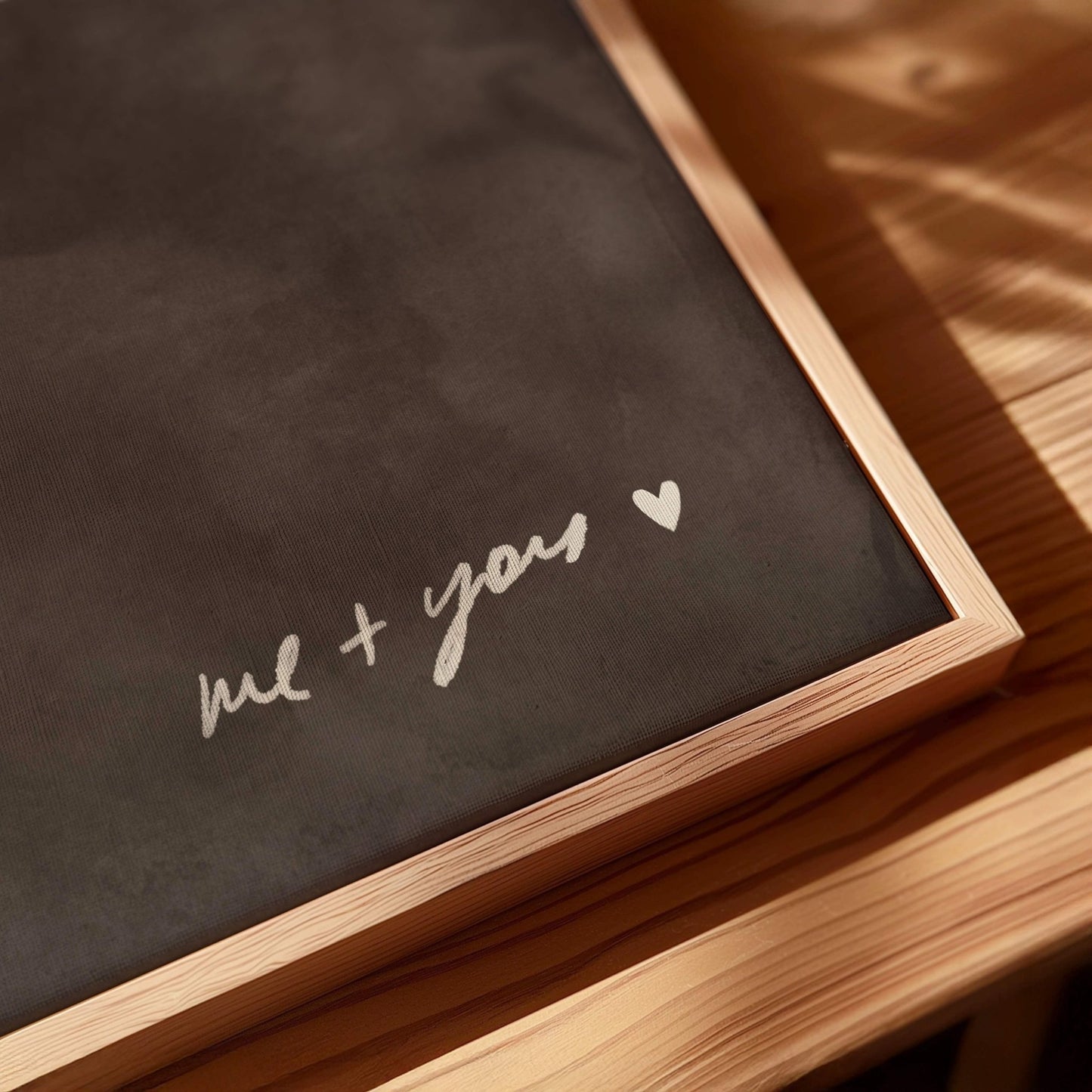 Me and You Framed Canvas - Espresso / Horizontal - AureousHome