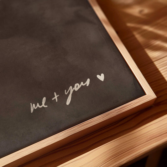 Me and You Framed Canvas - Espresso / Horizontal - AureousHome