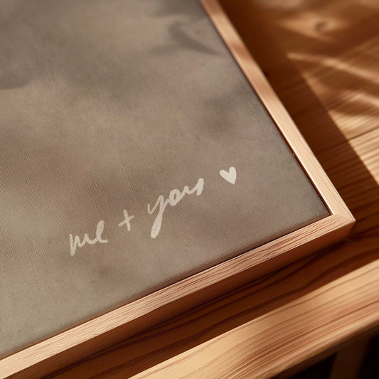 Me and You Framed Canvas - Neutral / Horizontal - AureousHome