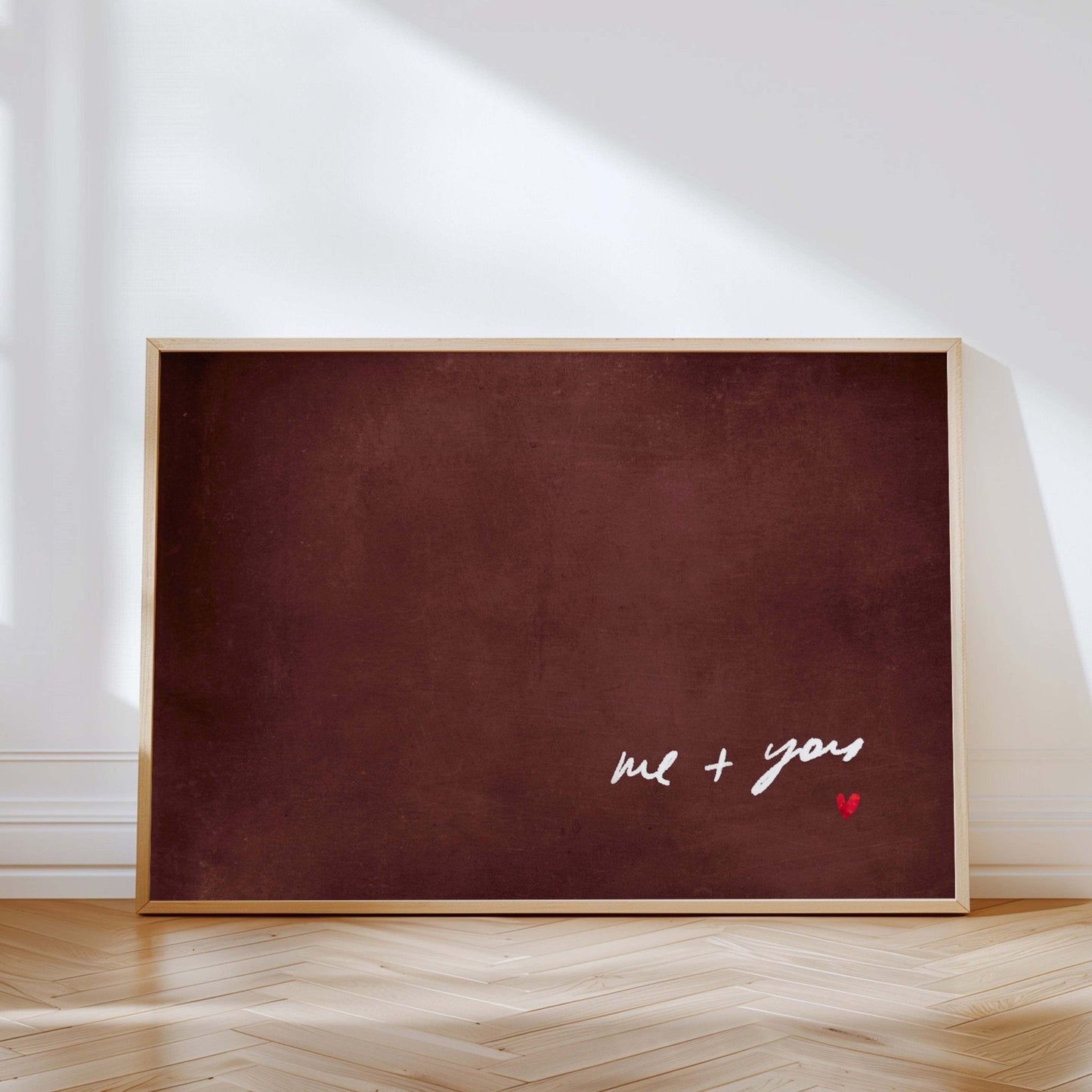 Me and You - Horizontal / Maroon - AureousHome