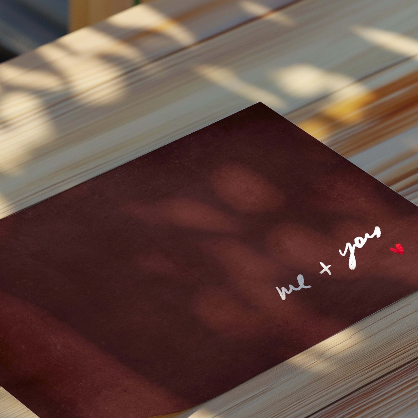 Me and You - Horizontal / Maroon - AureousHome