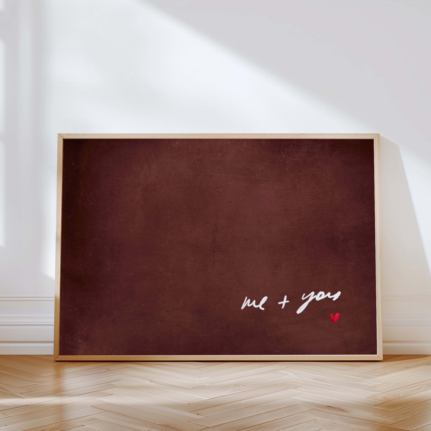 Me and You - Horizontal / Maroon - AureousHome