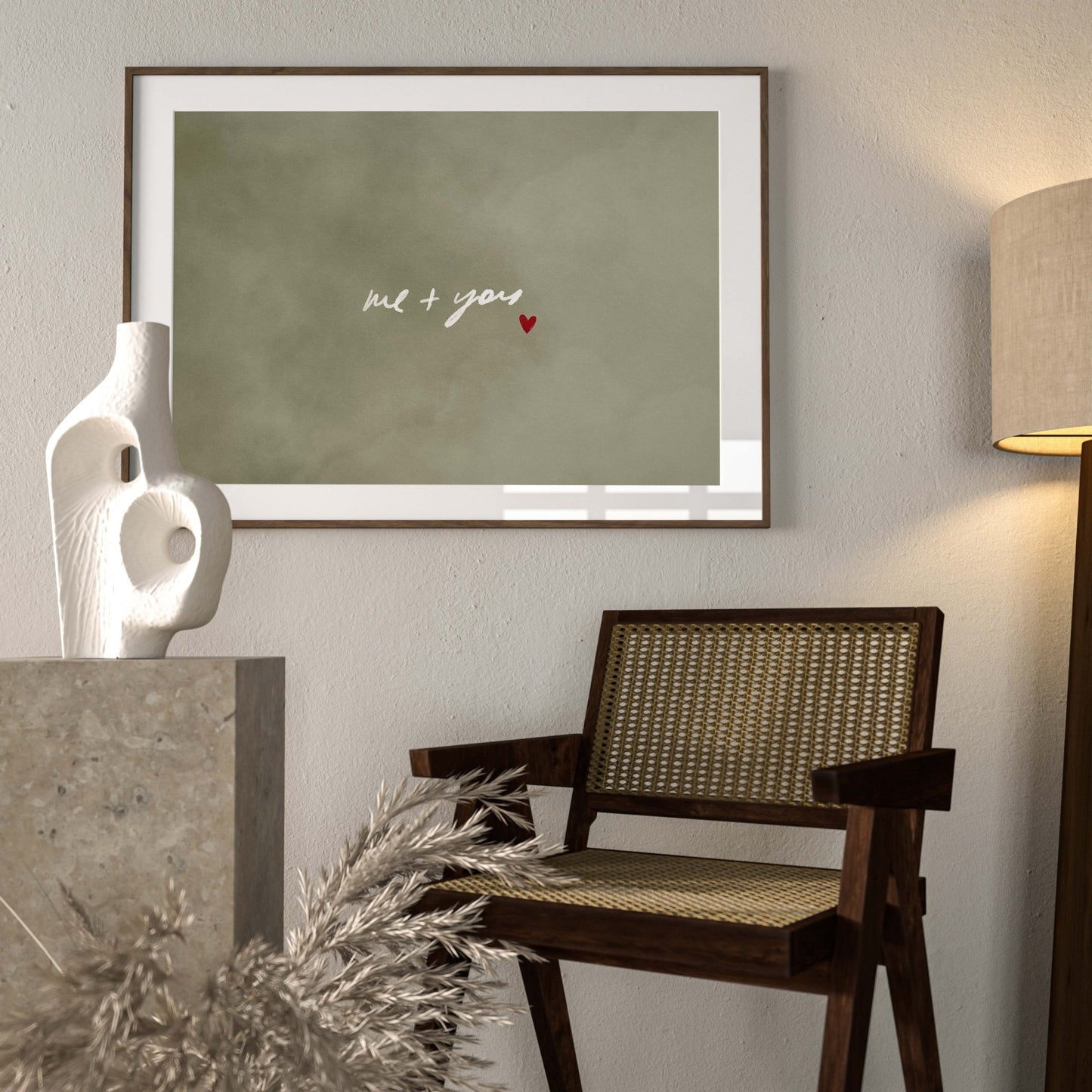 Me and You - Horizontal / Olive - AureousHome