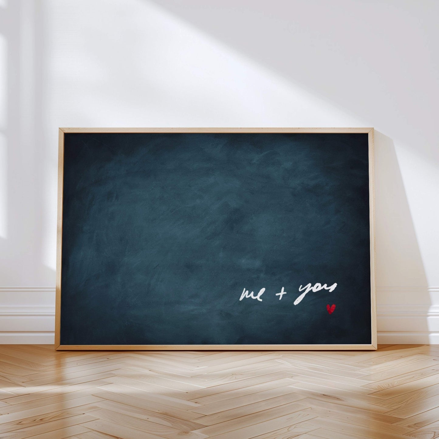 Me and You - Horizontal / Vintage Blue - AureousHome