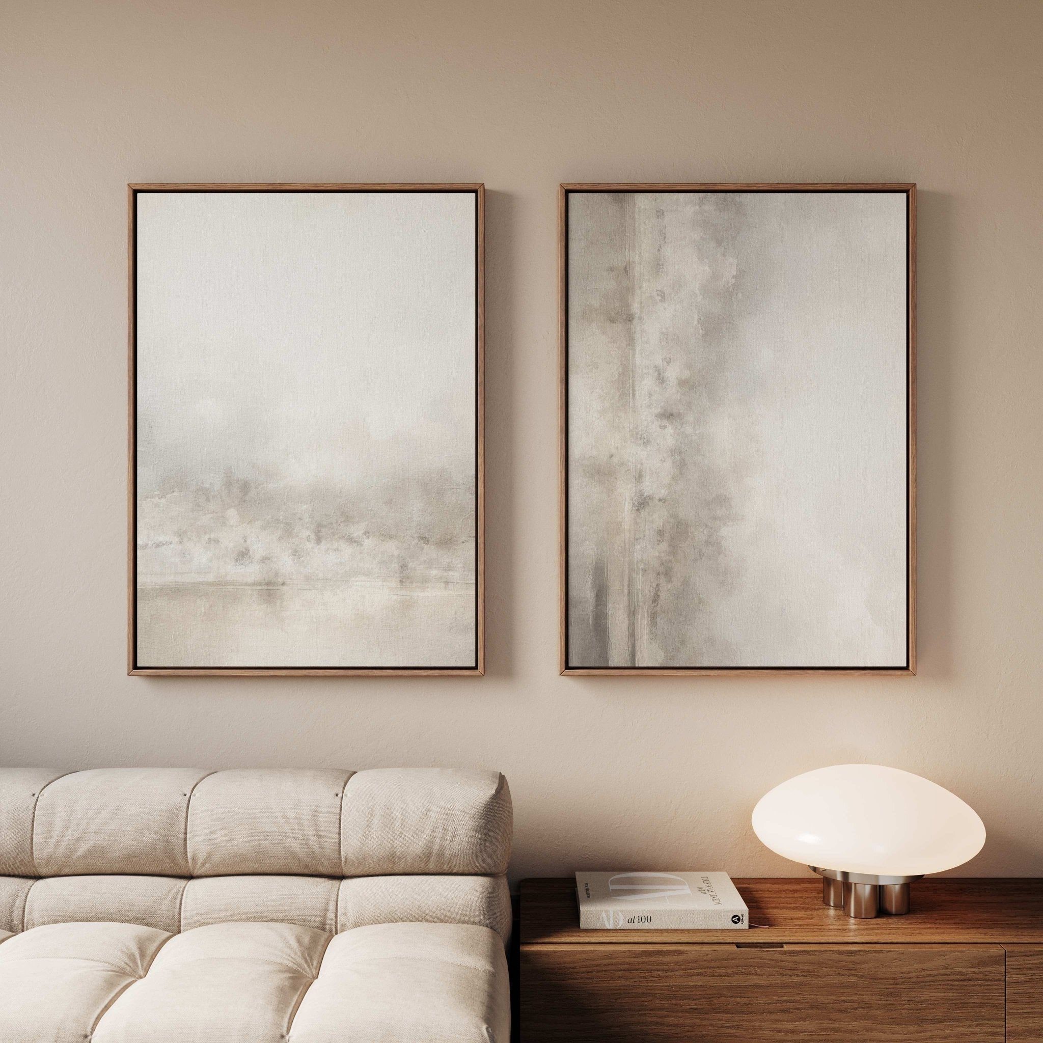 Mist Framed Canvas Duo – AureousHome