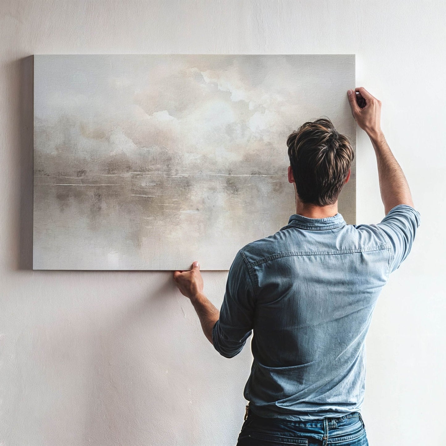 Mist Framed Canvas - Horizontal - AureousHome