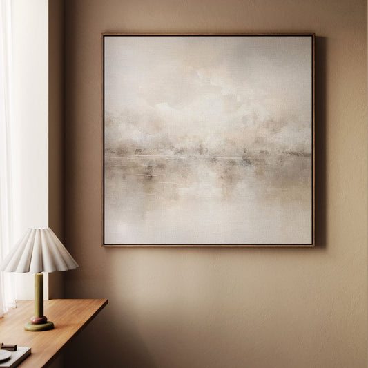 Mist Square Framed Canvas - AureousHome