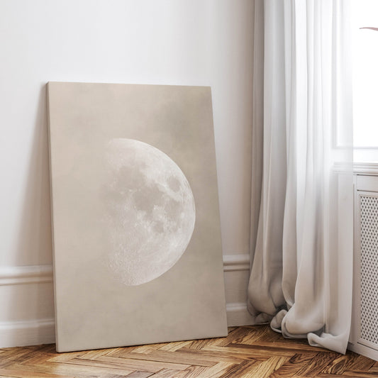 Moon Phase Framed Canvas - Neutral - AureousHome