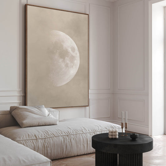 Moon Phase Framed Canvas - Neutral - AureousHome