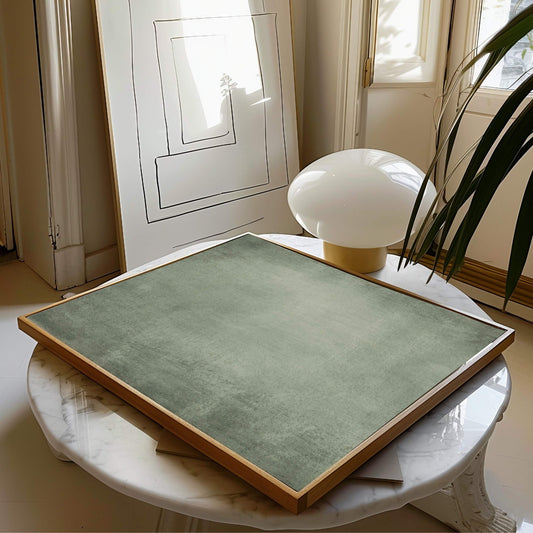 Moss Square Framed Canvas - AureousHome