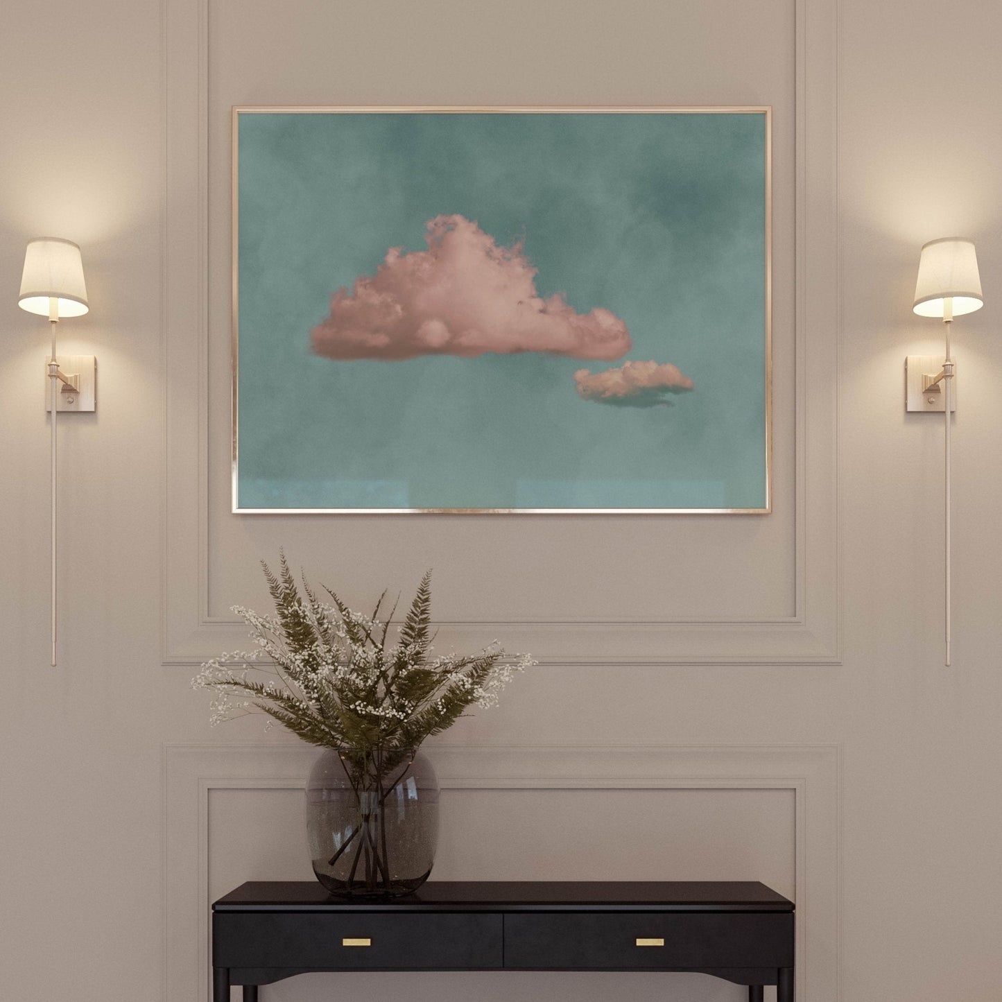 Nephele - Horizontal / Pink, Blue - AureousHome