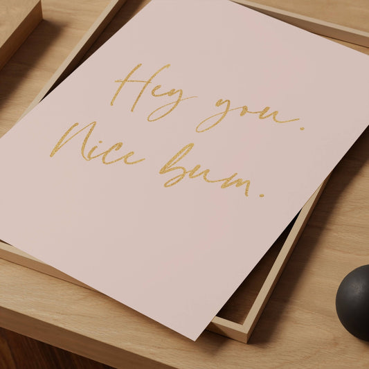 Nice Bum - Baby Pink - AureousHome