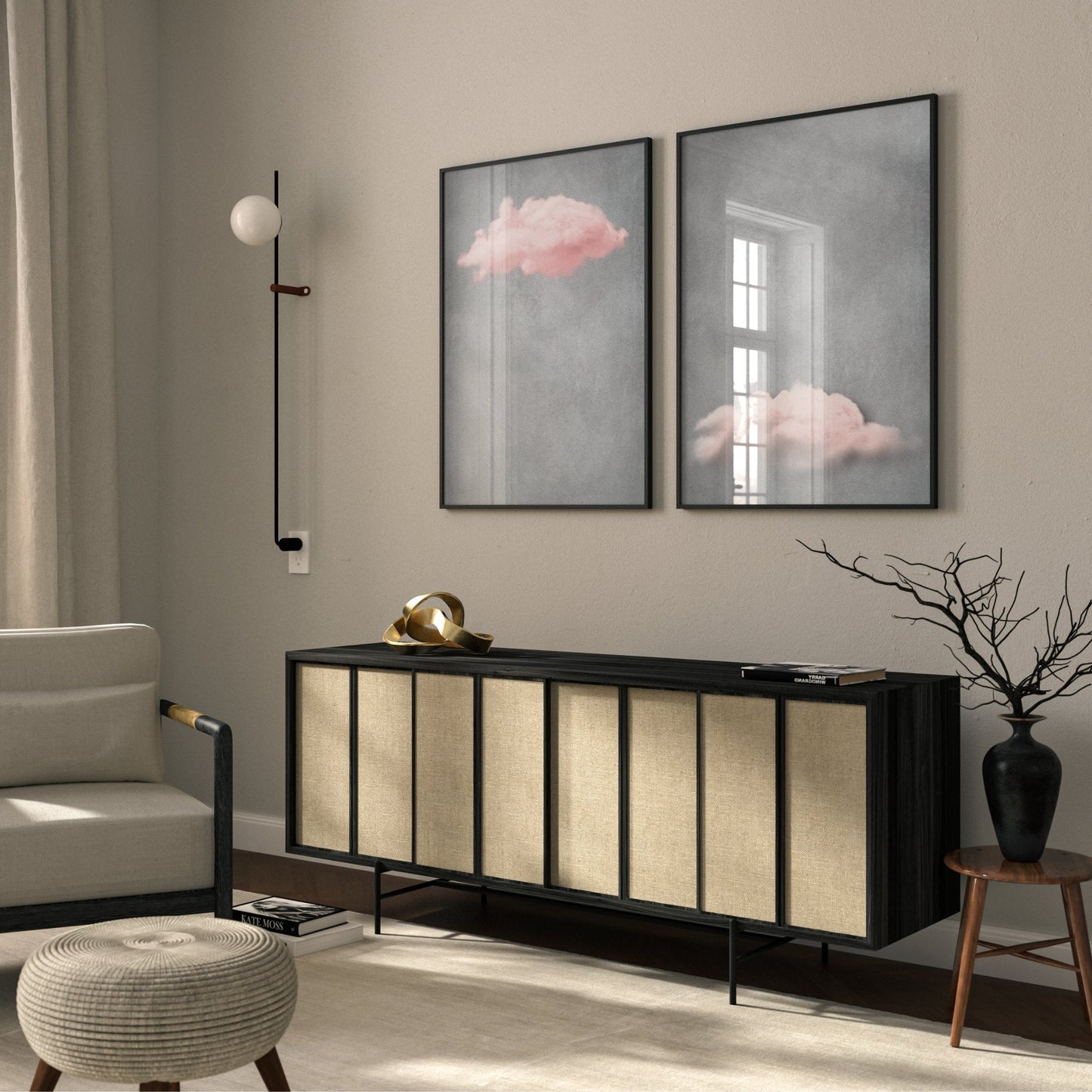 Nuage Duo - Pink / Grey - AureousHome