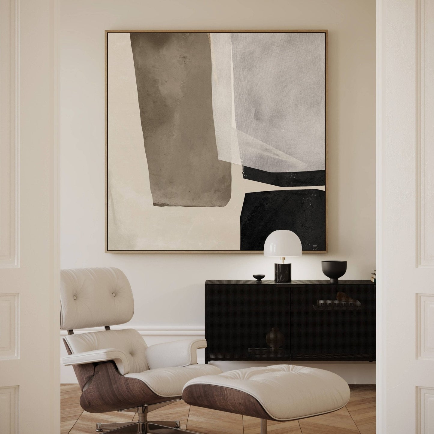 Olive Square Framed Canvas - AureousHome