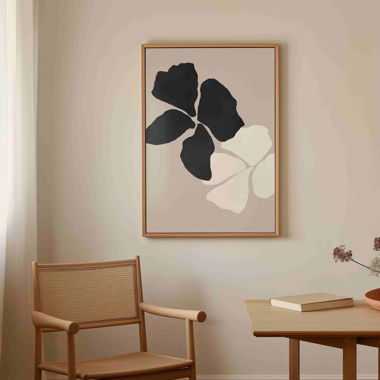 Orchids Framed Canvas Art - Neutral - AureousHome