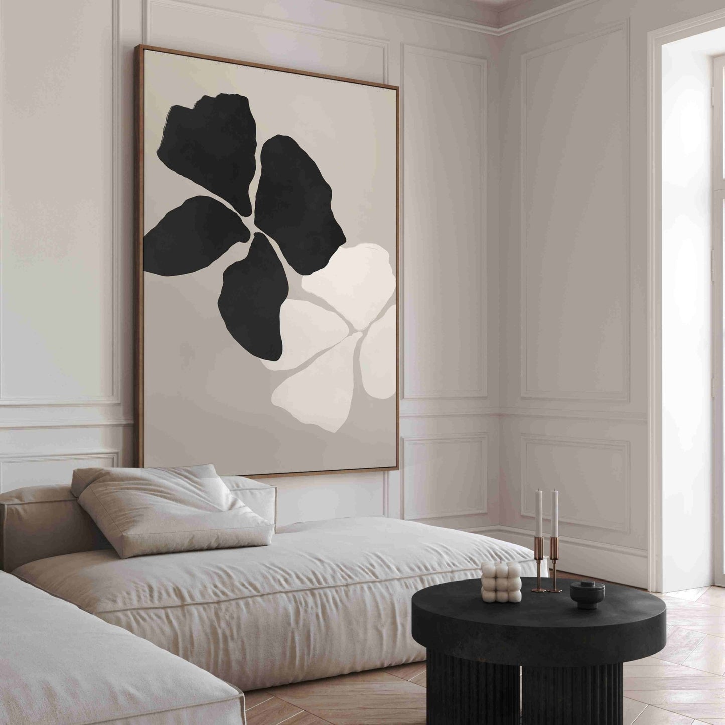 Orchids Framed Canvas Art - Neutral - AureousHome