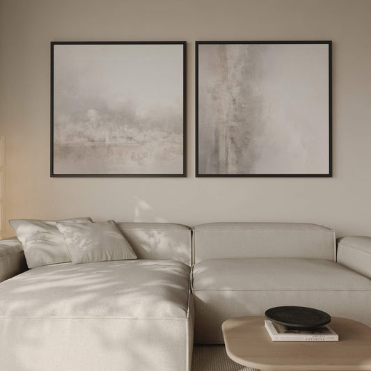 Paradis Square Framed Canvas Duo - AureousHome