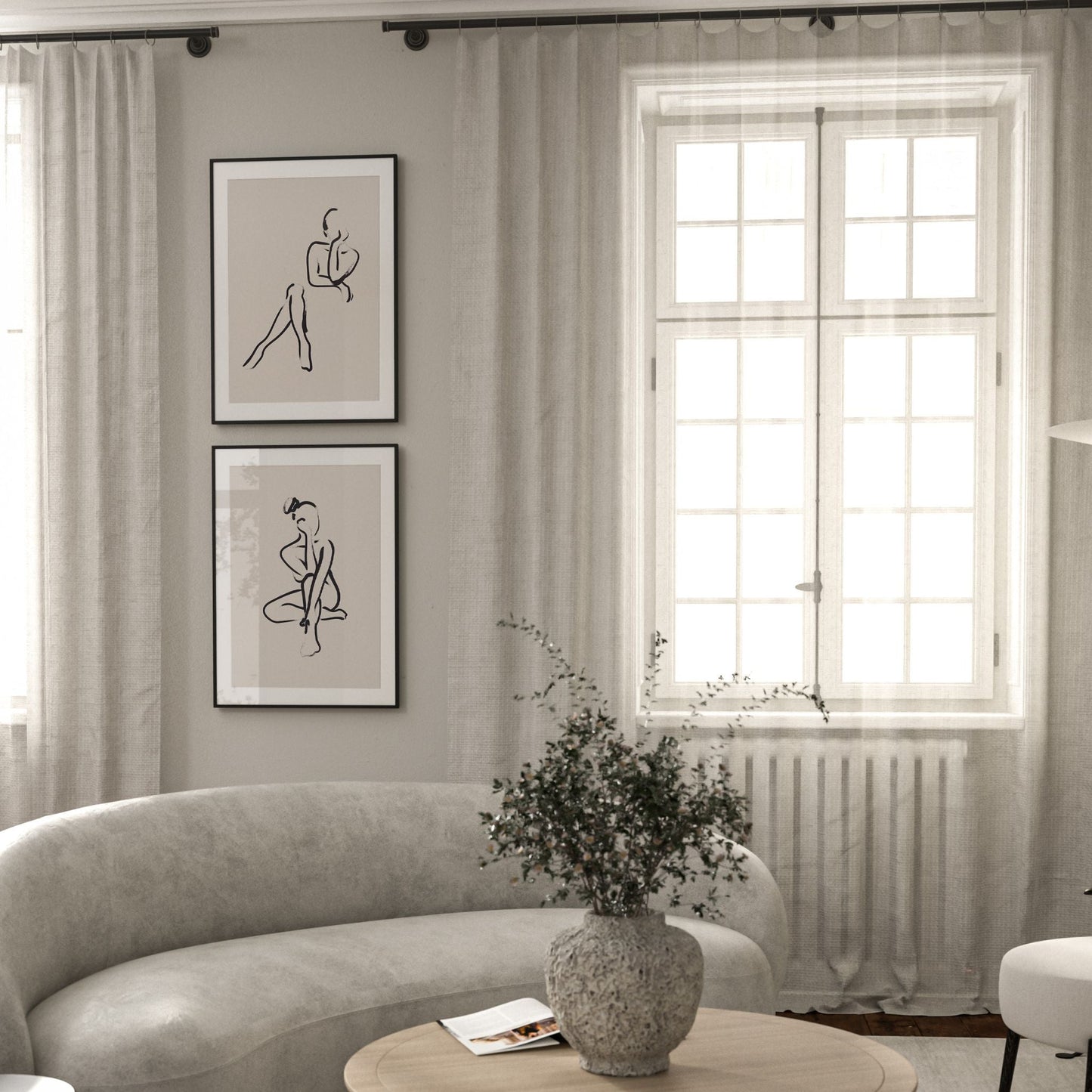 Pose Duo - Beige - AureousHome
