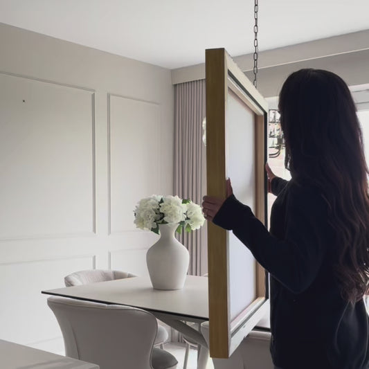 Storm Cloud Framed Canvas - Sage