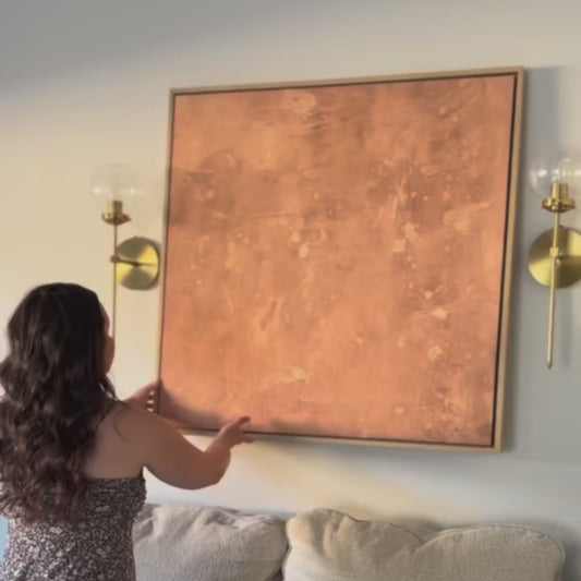 Biscuit Square Framed Canvas