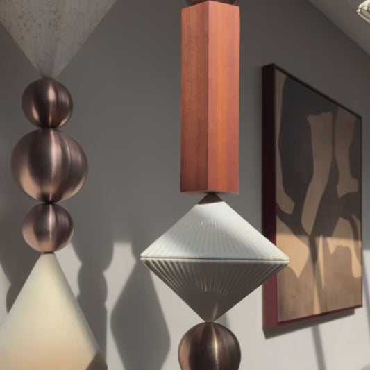 Arla Square Framed Canvas - Coffee Brown