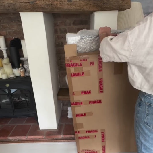 Faded Framed Canvas - Sepia