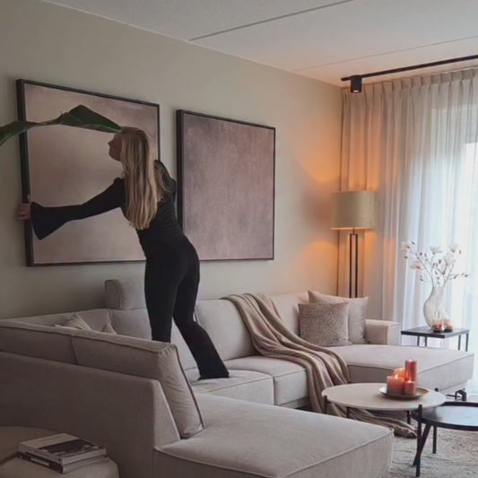 Grounded Square Framed Canvas Duo