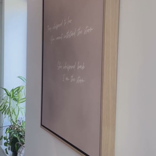 I am the Storm Framed Canvas Art - Neutral