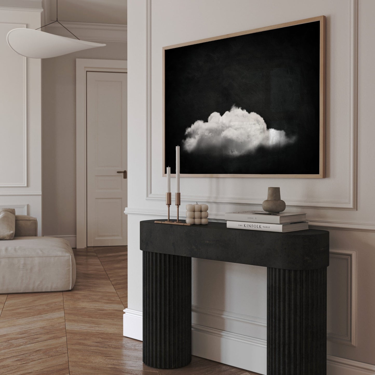Resting Cloud - Black / Horizontal - AureousHome