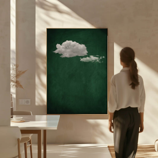 Reverie Framed Canvas - Emerald - AureousHome
