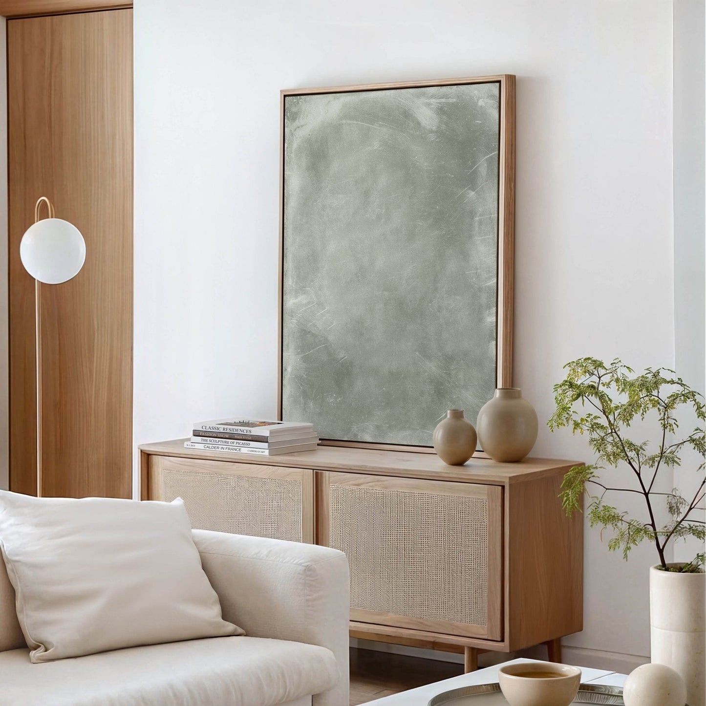 Sage Framed Canvas - AureousHome