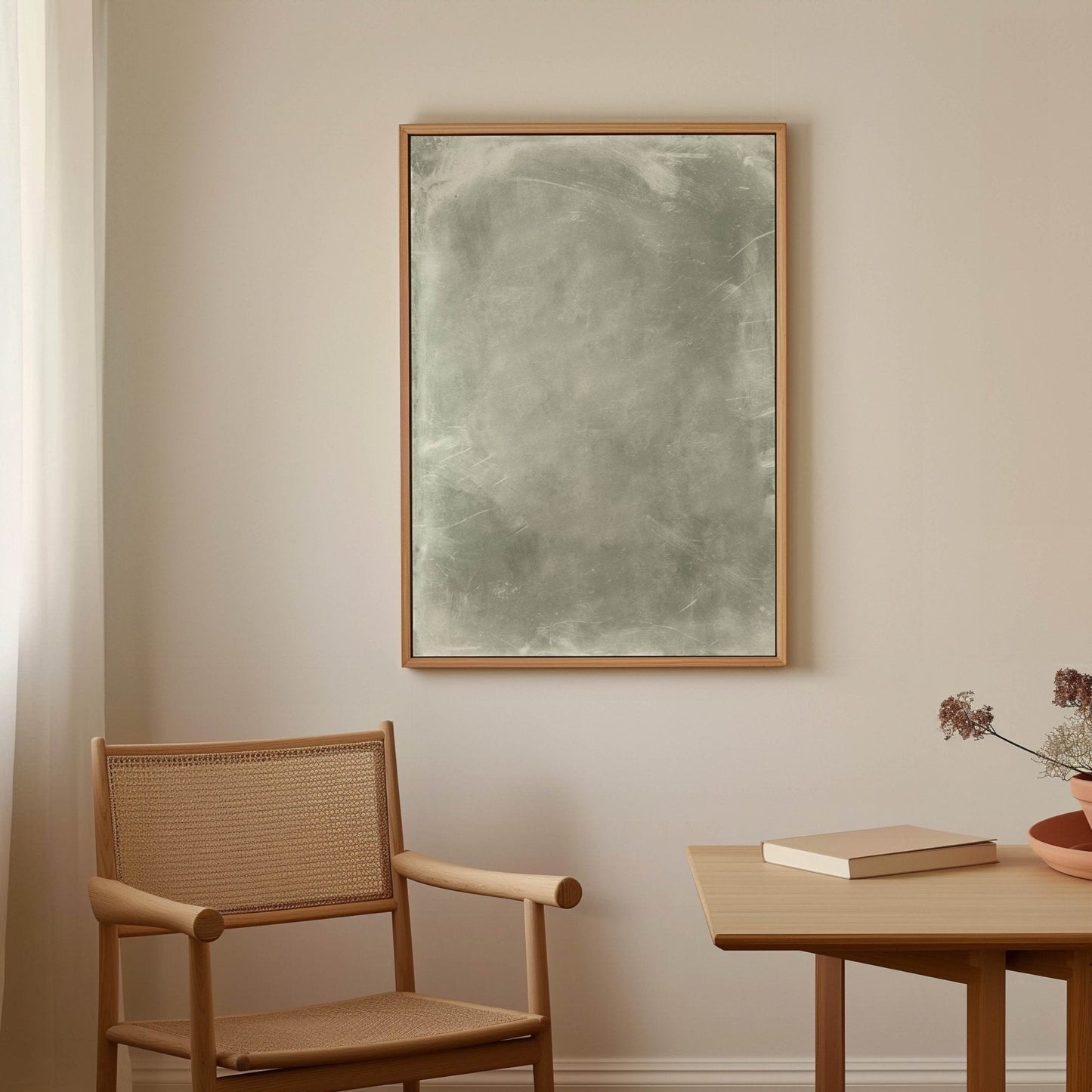 Sage Framed Canvas - AureousHome