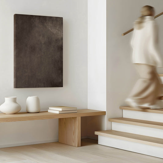 Seminyak Dark Brown Framed Canvas Wall Art - Aureous