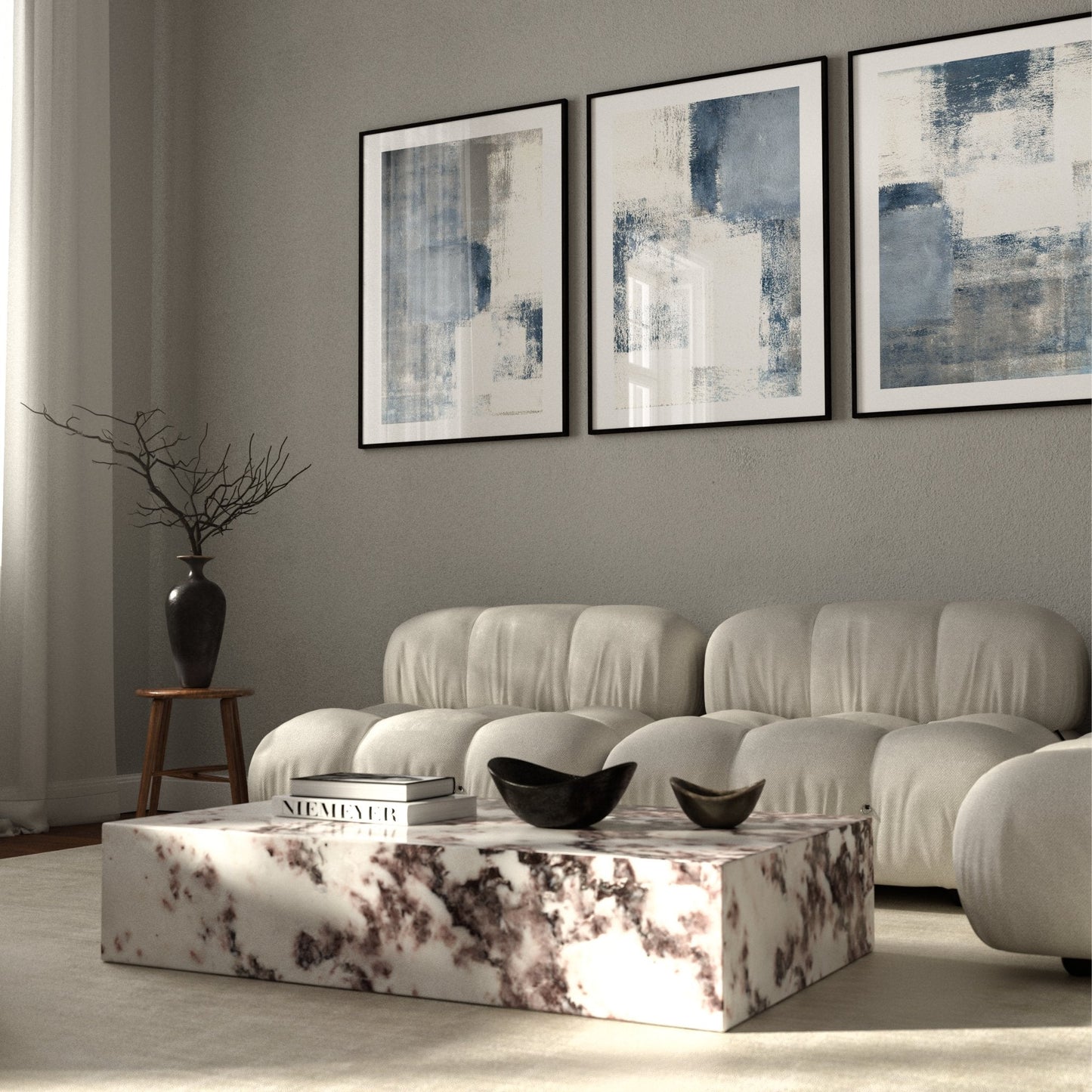 Serenity Trio - Steel Blue - AureousHome