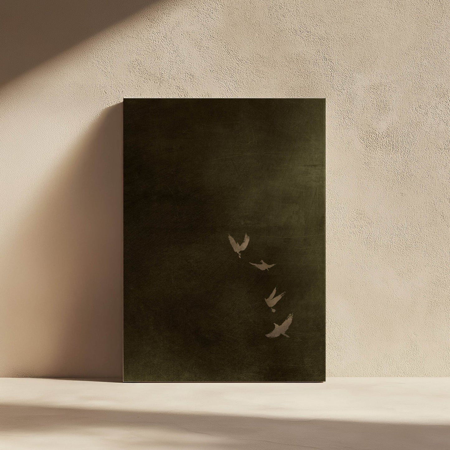 Sky Dance Framed Canvas - Smoky Olive - AureousHome