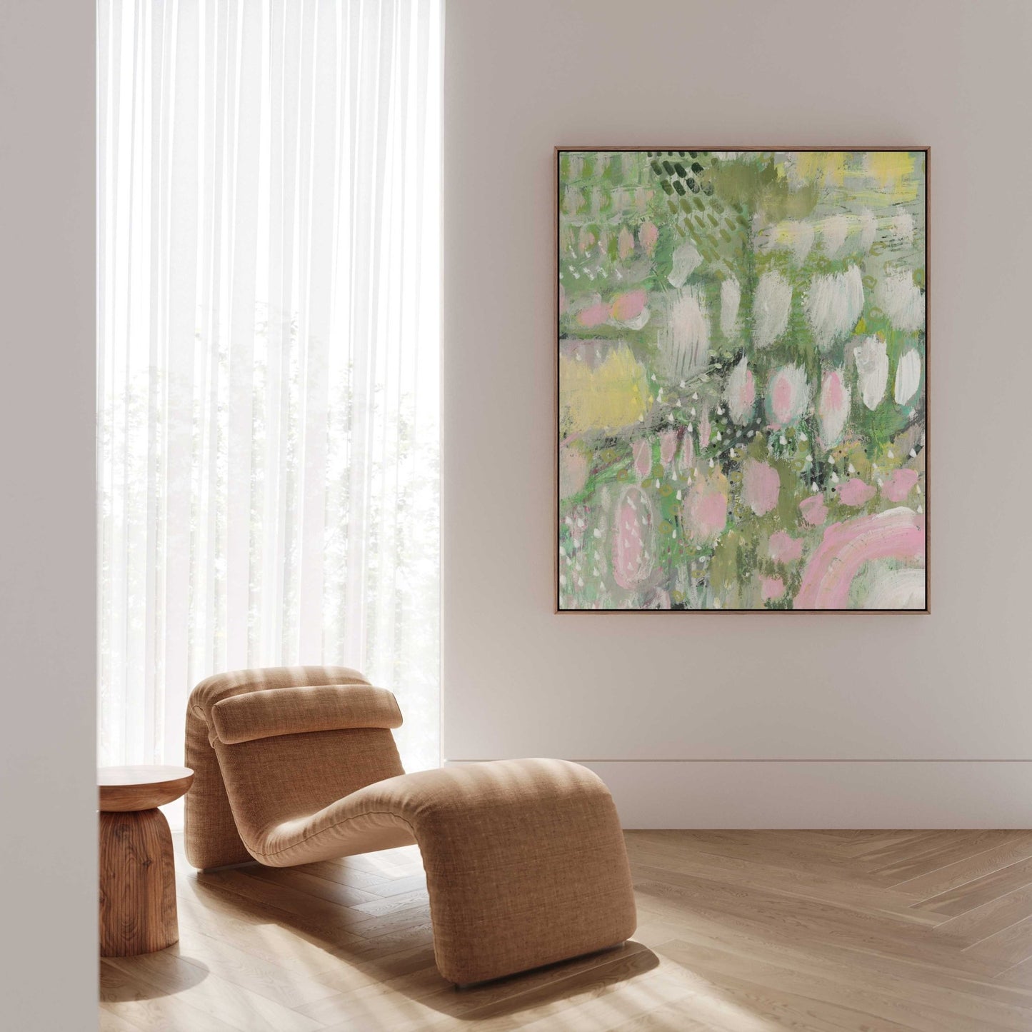 Soft Bloom Framed Canvas Duo - AureousHome