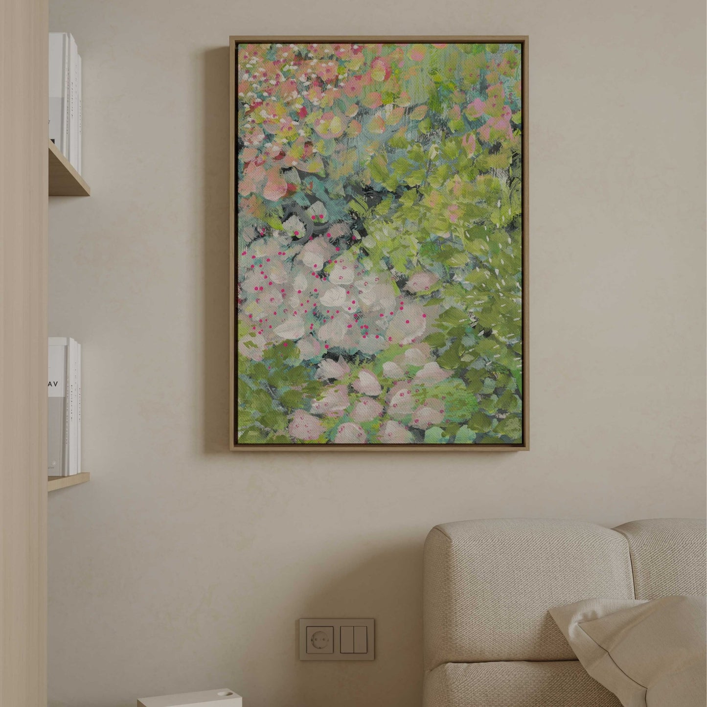 Soft Bloom Framed Canvas Duo - AureousHome