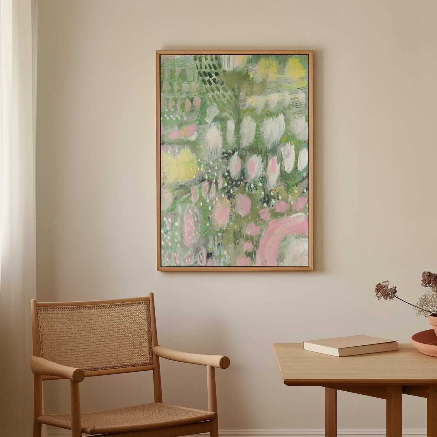 Soft Bloom Framed Canvas Duo - AureousHome