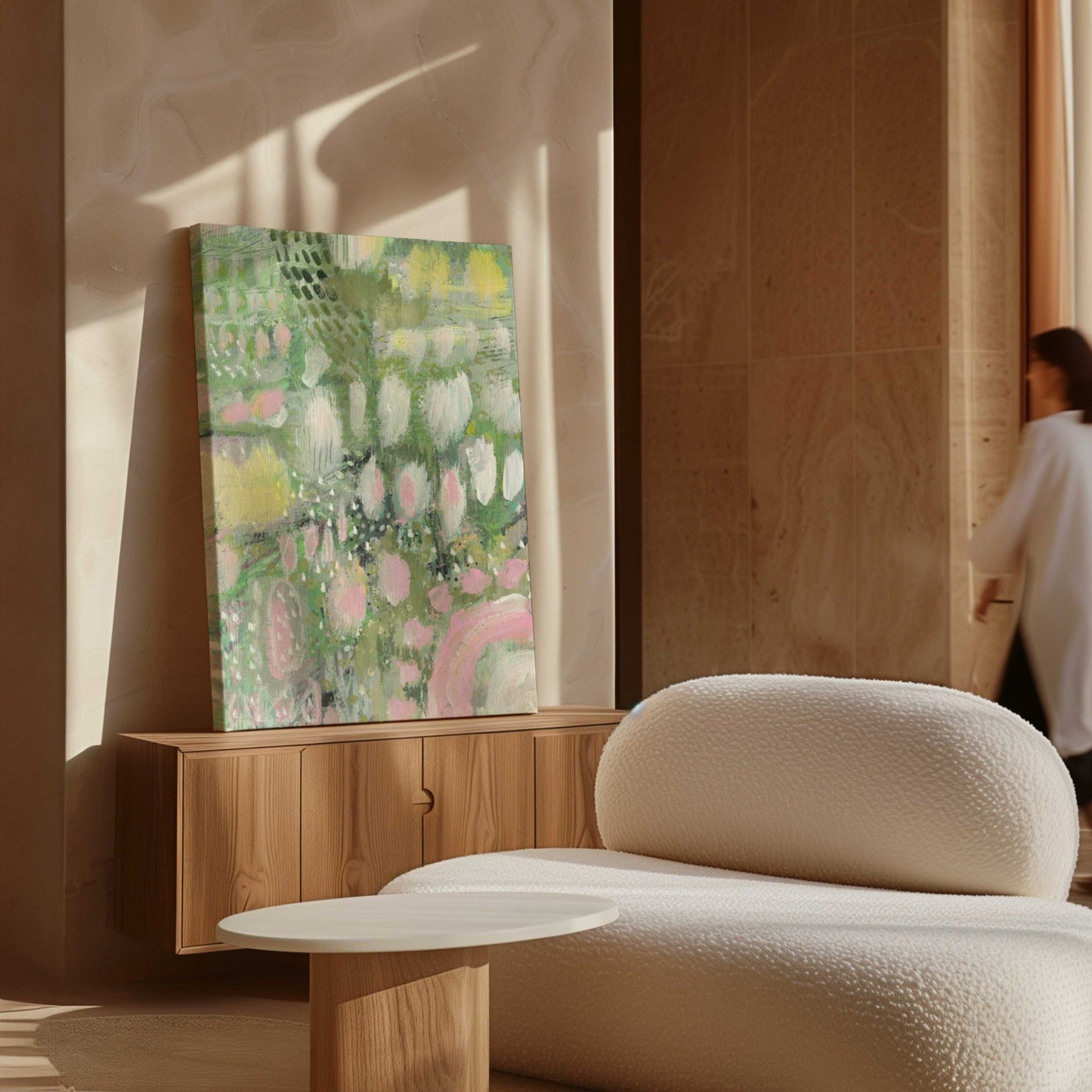 Soft Bloom Framed Canvas Duo - AureousHome