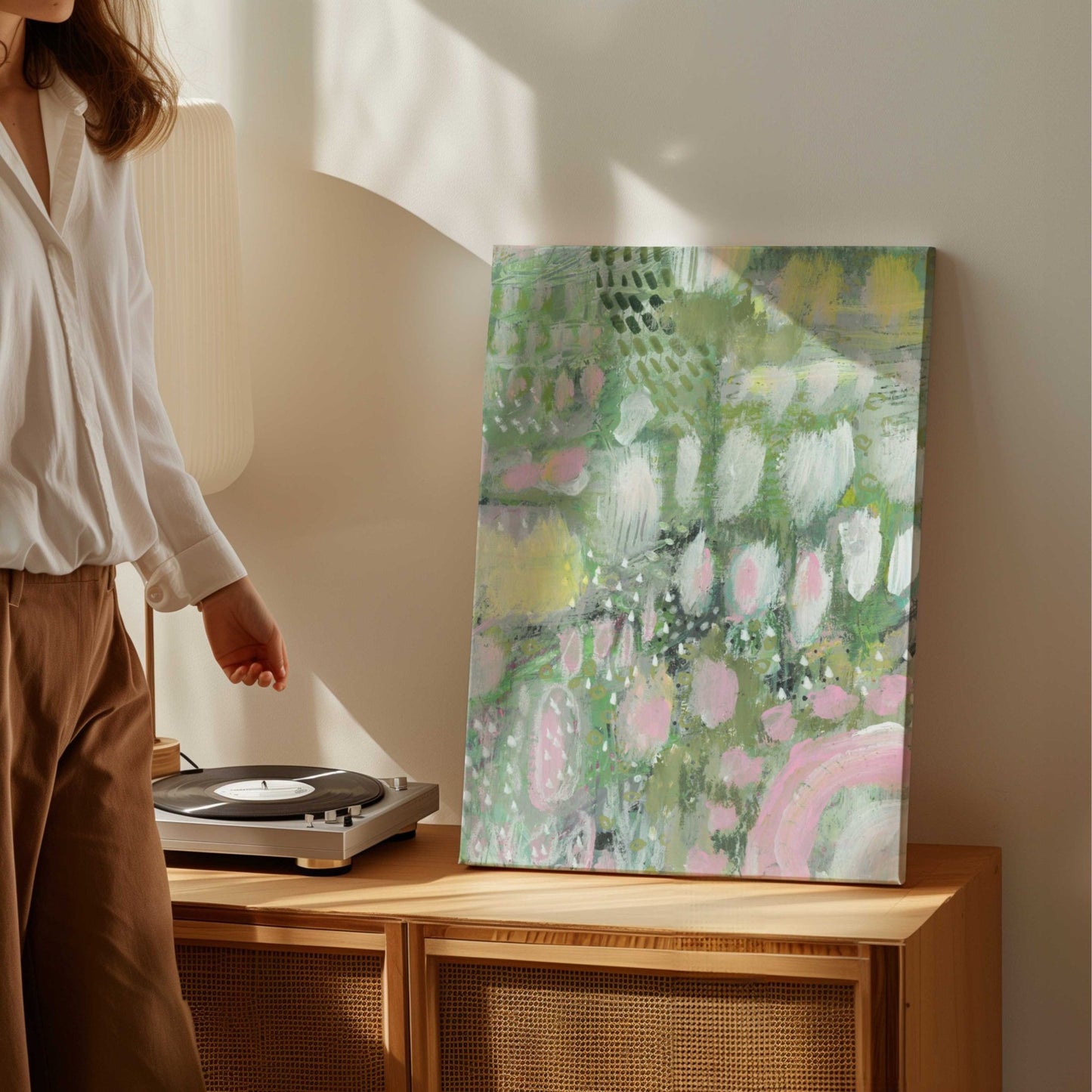 Soft Bloom Framed Canvas Duo - AureousHome