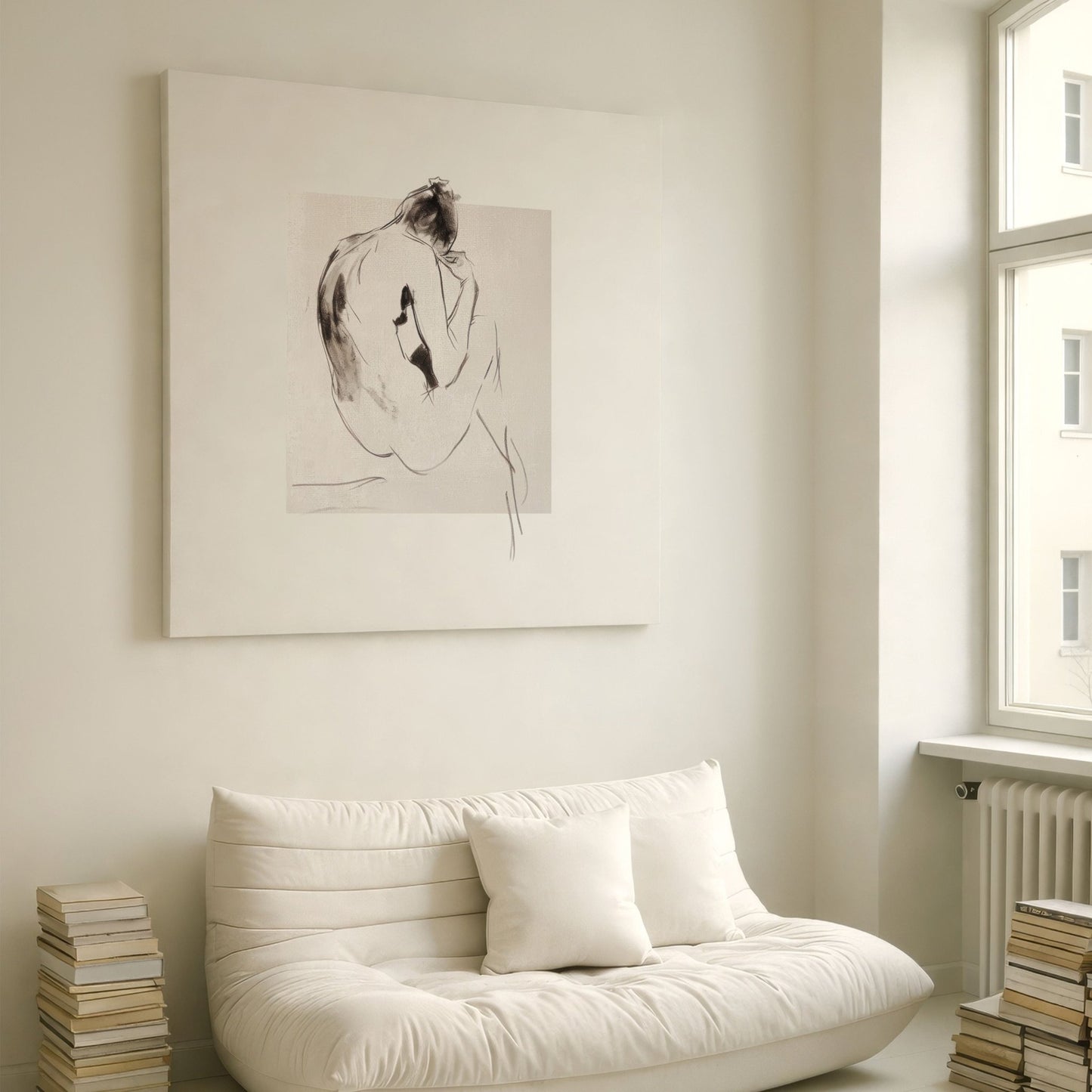 Solitude Square Framed Canvas - AureousHome