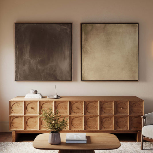 Still Earth Duo Square Framed Canvas Duo - AureousHome