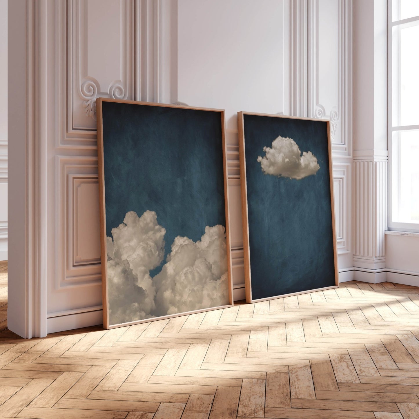 Storm Cloud Duo - Vintage Blue - AureousHome