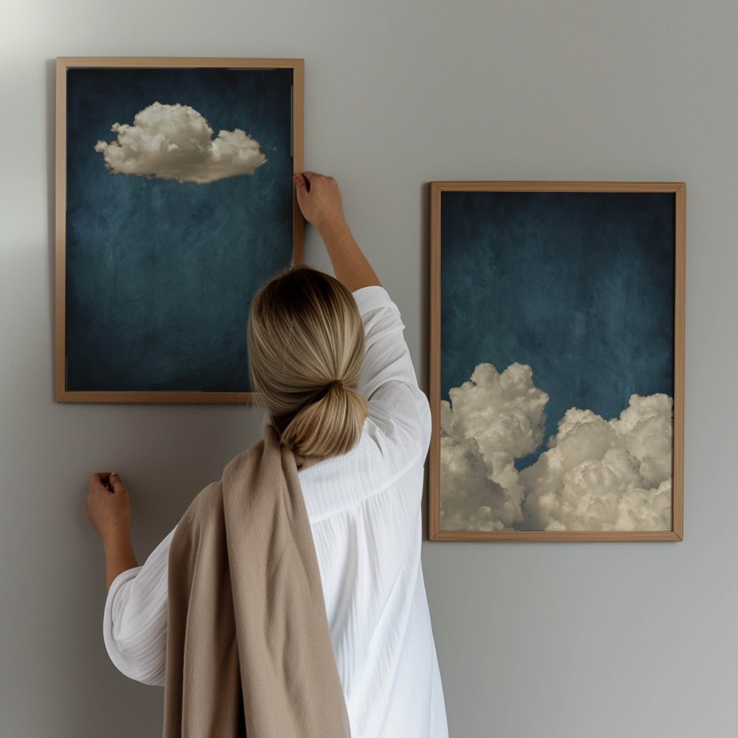 Storm Cloud Duo - Vintage Blue - AureousHome