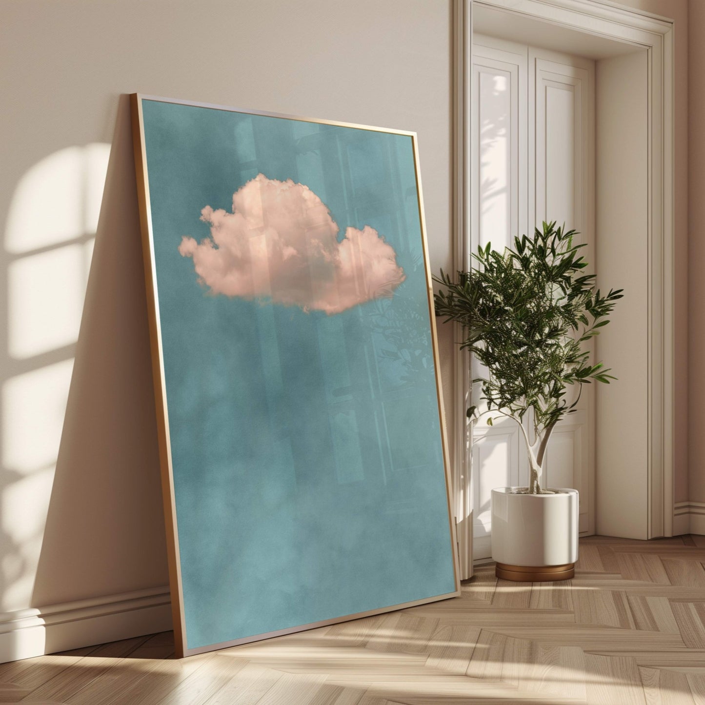 Storm Cloud Sky Blue / Blush - AureousHome