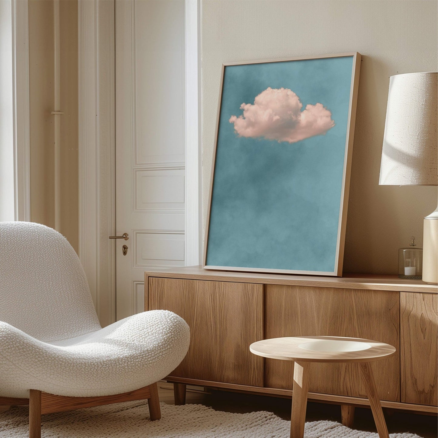 Storm Cloud Sky Blue / Blush - AureousHome