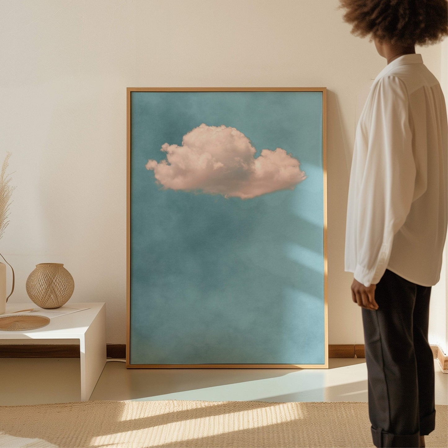 Storm Cloud Sky Blue / Blush - AureousHome