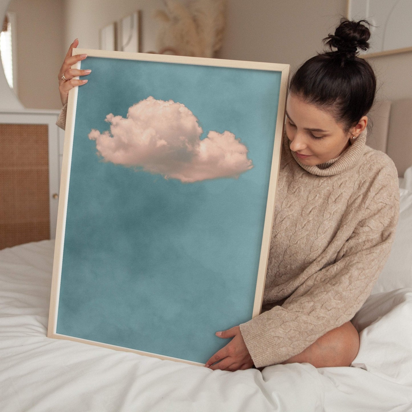 Storm Cloud Sky Blue / Blush - AureousHome