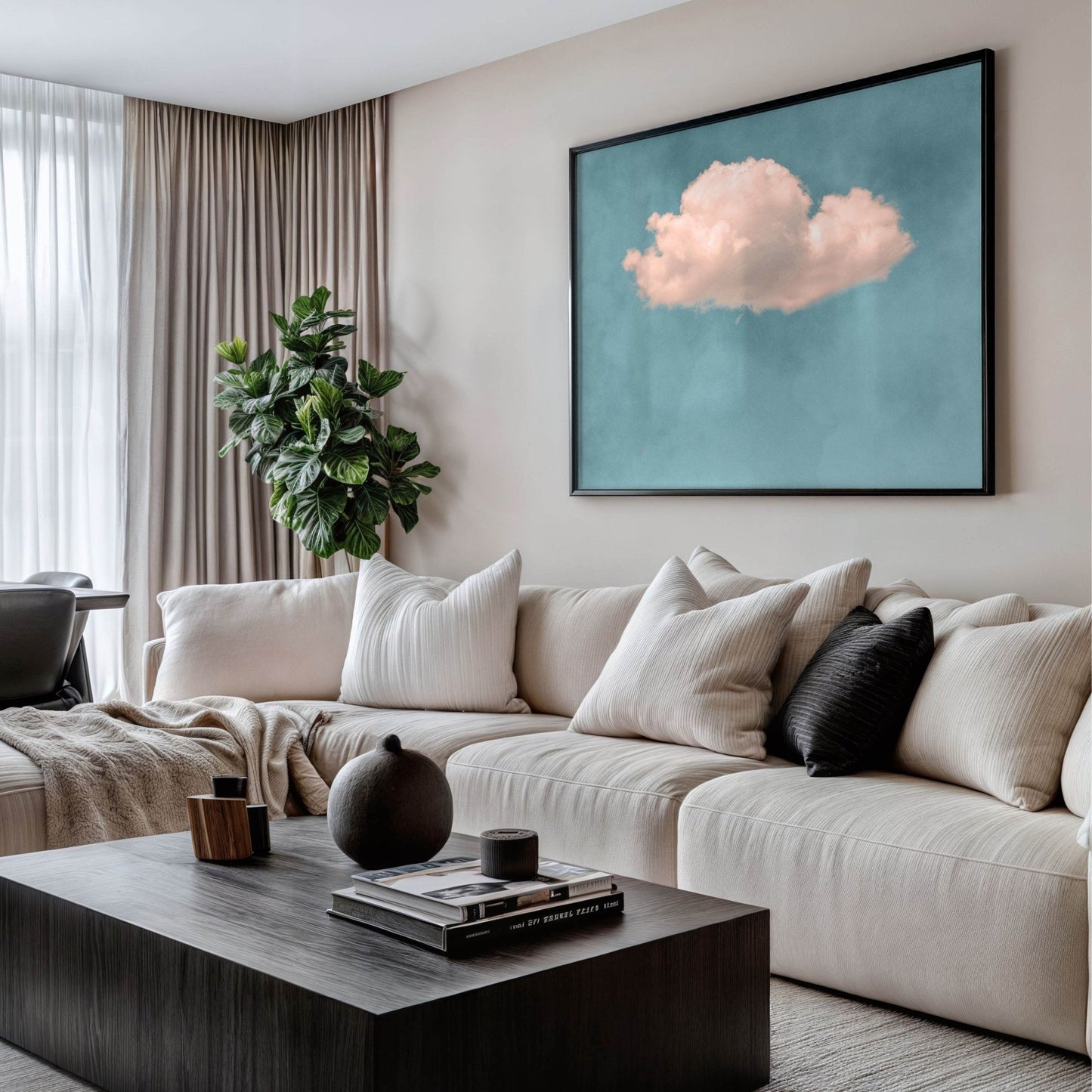 Storm Cloud - Sky Blue / Horizontal - AureousHome
